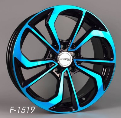 全新鋁圈 wheel DP303 17吋鋁圈 4/100 5/100 5/108 5/112 5/114.3 黑底藍面