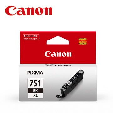 西依歐：CANON CLI-751XL BK 原廠墨水匣(黑色/大容量) (請先詢問庫存)