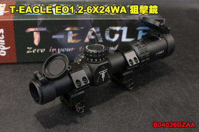 【翔準軍品AOG】T-EAGLE EO1.2-6X24WA黑 寬軌 金屬倍鏡 高清晰抗震 狙擊鏡 瞄準器 B04026D