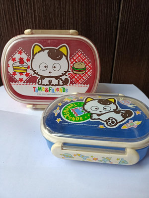 惠惠--早期1990年日本寵物貓狗便當盒置物盒收納盒（台）