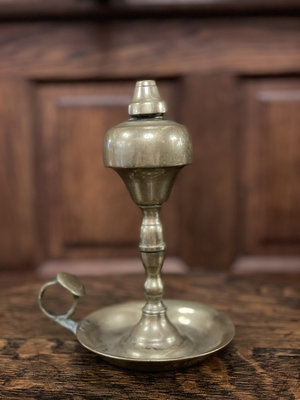 英國百年古董手持黃銅油燈『400g手感沈重』 #023062