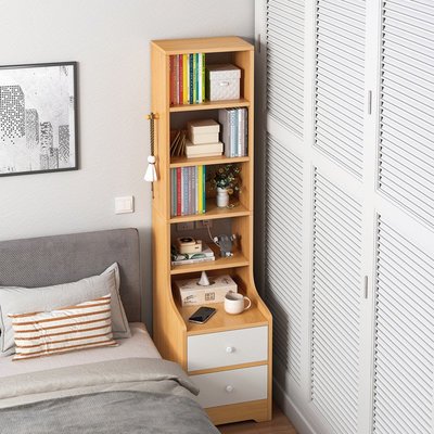 高款床頭柜簡約現代北歐風 ins臥室簡易置物架迷你小型柜子儲物柜