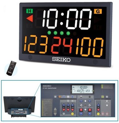 "爾東體育" SEIKO 多功能計時器 KT-601 籃球 排球 網球 桌球 足球 各項比賽專用 來電洽詢