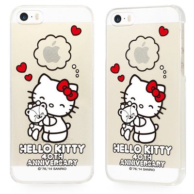 GARMMA Hello Kitty 40週年紀念款 iPhone 5/5S保護殼-擁抱D