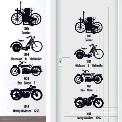 Loxin 創意可移動壁貼 個性自行車【BF0988】DIY組合壁貼 壁紙 牆貼 背景貼