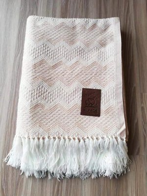 祕魯手工製波浪紋羊駝毛毯(米白色) 午睡毯 沙發毯 情人節禮物 生日禮物 雙人毯 保暖 冬天必備