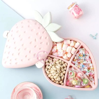 ♥小花花日本精品♥草莓造型盒草莓水果&amp;糖果盒 置物盒 收納盒 粉/藍/紫 三色選~8