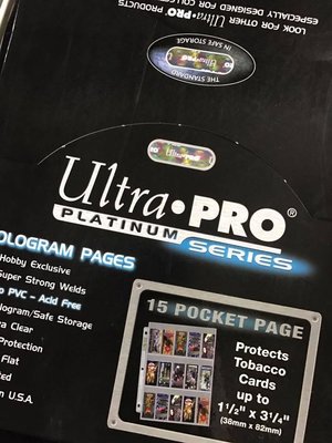 《集》免運 Ultrapro 迷你菸草卡15格套 補充頁 整盒 81422 215D 照片 籃球 卡冊 ultra 活頁