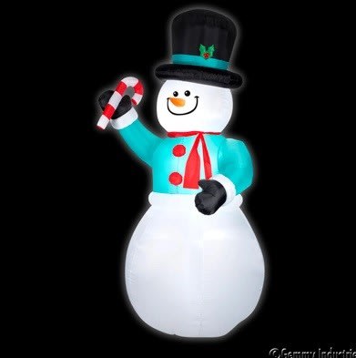 充氣雪人配超亮度LED，聖誕節/LED燈/老公公/聖誕樹/雪人/聖誕木製品/門市佈置，X射線【X007828】
