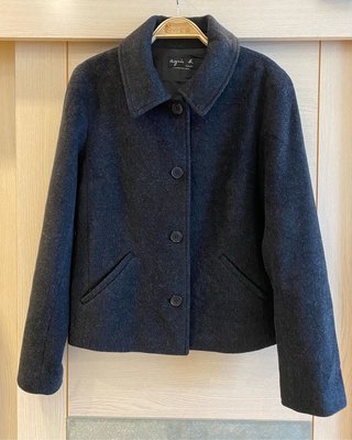 日本購入帶回 法國名品 agnes b. 日本製 貴族高單品 毛料外套（女）