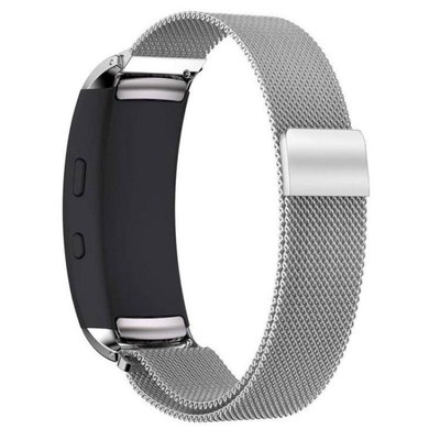三星 Galaxy Watch Gear Fit 2 2Pro 錶帶 超薄 不銹鋼 金屬 磁吸環 快拆 休閑 腕帶 錶鏈