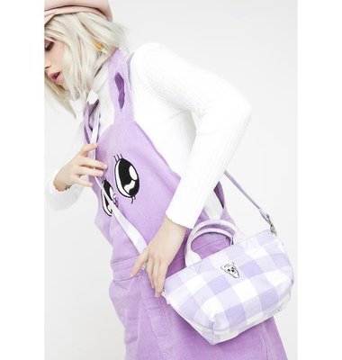 【丹】DK_Lazy Oaf CHECKMATE BUNNY BAG 粉紫色 兔子 手提包 肩背包