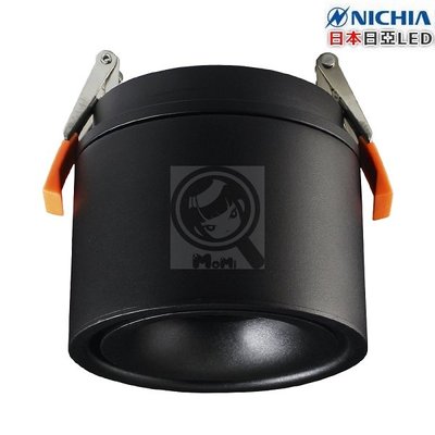 日本進口RA95 孔9.5cm NICHIA圓筒崁燈☀MoMi高亮度LED台灣製☀7W/15W/30W 黑/白殼可調角度