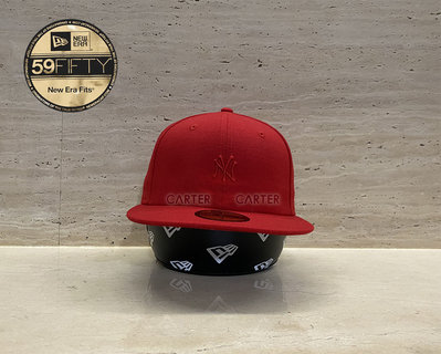 67/8 7號 New Era MLB NY Yankees Navy 59fifty 紐約洋基紅色後方刺繡全封棒球帽