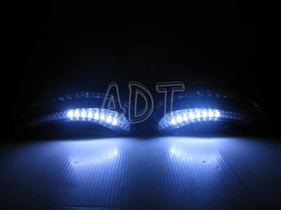 ~~ADT.車燈.車材~~CAMRY 06~11 WISH 07~11 ALTIS 08~11 LED光柱方向燈+藍光小燈+白光照地燈後視鏡燈殼