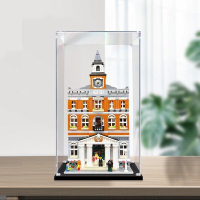 特價！10224市政廳亞克力展示盒 LEGO手辦模型防塵盒收納盒透明防塵罩
