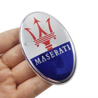 1 x ABS MASERATI 徽標汽車前後備箱標誌徽章貼紙貼花更換, 用於 MASERATI-飛馬汽車