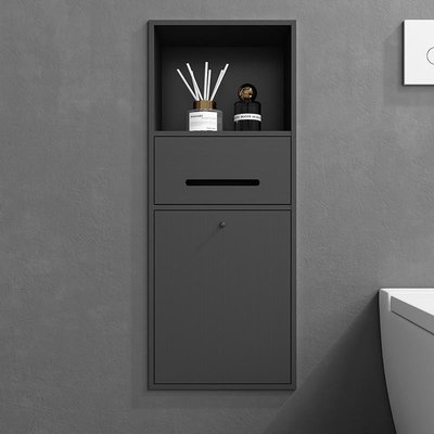 Metis 衛生間壁龕不銹鋼嵌入式置物架廁所帶門馬桶刷壁龕浴室紙巾架壁柜