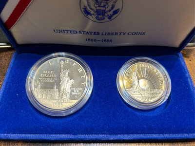 美國🇺🇸1986年「自由女神🗽100週年」紀念精鑄版銀幣套幣