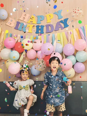 男孩女孩寶寶周歲生日裝飾品場景布置氣球快樂背景墻派對用品