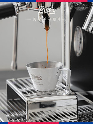 Bincoo咖啡萃取杯不銹鋼量杯意式咖啡機盎司杯奶盅濃縮咖啡接液杯~小滿良造館
