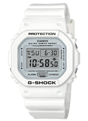【萬錶行】CASIO G SHOCK 白色 經典休閒運動錶 DW-5600MW-7 經典休閒運動錶