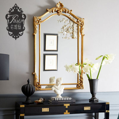 歐式鏡宮廷古典藝術風  雕花邊 化妝鏡 梳妝鏡 掛鏡 浴室鏡 歐式畫框 相框 裝飾鏡
