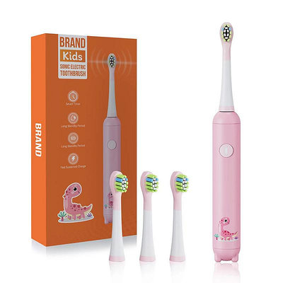 金誠五金百貨商城Yunchi K5聲波電動牙刷兒童充電式電動牙刷1個刷柄4個刷頭