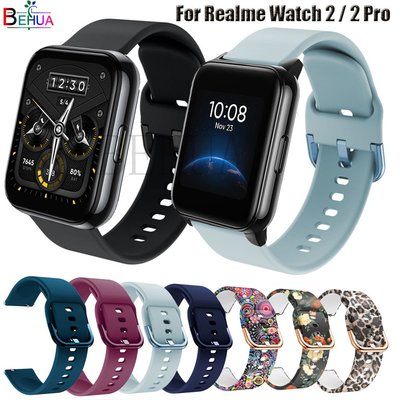 錶帶 22 毫米錶帶, 用於 Realme Watch 2 / 2 Pro Smartwatch 矽膠腕帶, 用於 Re
