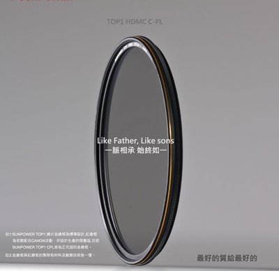 [板橋富豪相機]SUNPOWER TOP1 CPL 95mm 環型偏光鏡 航太鋁合金 (95，湧蓮公司貨)