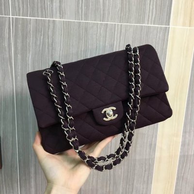 Chanel 布面紫色25cm coco包