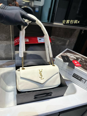 【二手】復刻版 牛皮     Ysl 信封包 慵懶隨性又