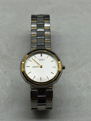 日本seiko精工lassale拉薩爾超薄間金腕錶 不銹鋼