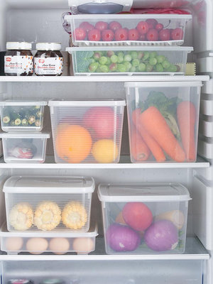 大容量水果保鮮盒冰箱冷凍蔬菜收納盒級密封盒長方形塑料盒子