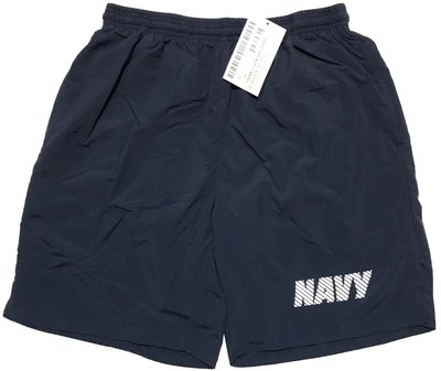 美軍公發 USN 海軍 NAVY 運動短褲 PFU 深藍色 全新