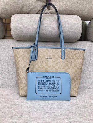 （Outlet特惠）COACH 36658 新款女士雙面用子母購物袋 單肩托特包 附購買證明