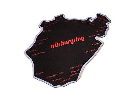 全新純正德國紐柏林 nurburgring 原廠精品賽道造型滑鼠墊 audi bmw benz porsche vw