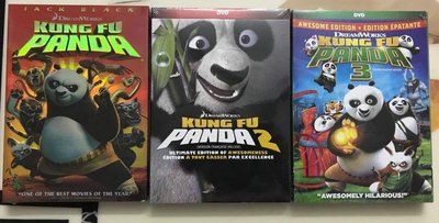 外貿影音 功夫熊貓1-3部DVD 英文原聲Kung Fu Panda高清兒童卡通動畫電影碟