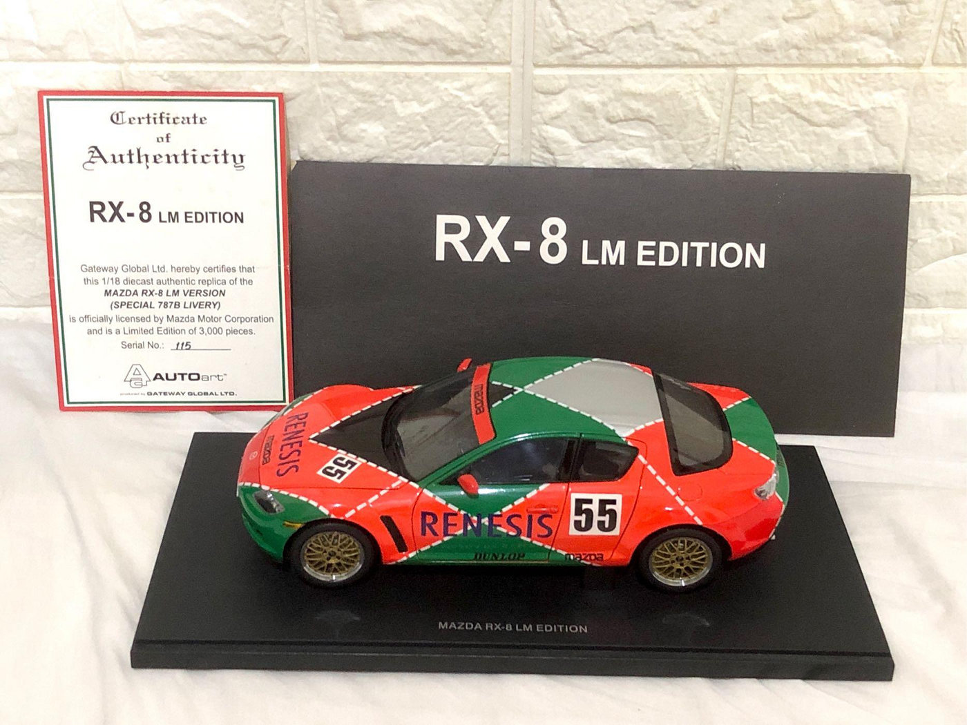 MAZDA RX8 LM Edition 利曼紀念版1/18 AUTOart 限量版limited 全球限量