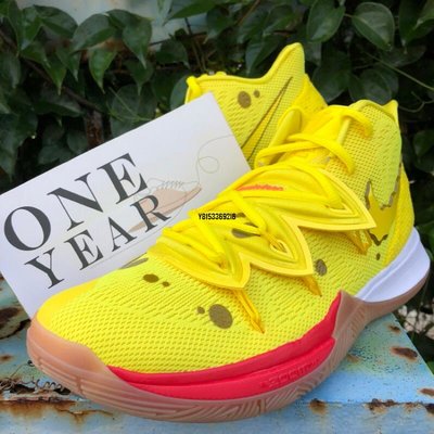 【正品】ONE YEAR_ Spongebob  Nike Kyrie 5 Patrick 聯名 海綿寶寶 CJ6950-700潮鞋