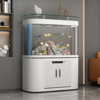 大型魚缸客廳家用辦公室智能底濾玻璃生態免換水2024新款水族箱