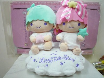 花見雜貨~日本進口全新正版雙子星小雙星仙子kiki&amp;lala白雲絨毛玩偶娃娃抱枕~大