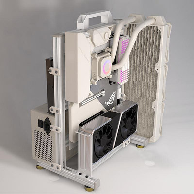 ITX機殼開放式機箱matx電腦機箱機架鋁合金atx創意個性itx臺式機水冷機箱