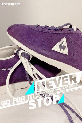 le coq sportif 公雞牌 38號 歐洲帶回 麂皮 紫色 運動鞋 跑步鞋 休閒鞋 散步鞋