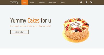 Yummy Cakes 響應式網頁模板、HTML5+CSS3、網頁特效  #8647
