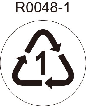 圓形貼紙 R0048-1 塑膠包裝容器貼紙 回收貼紙 塑膠食品容器貼紙 [ 飛盟廣告 設計印刷 ]