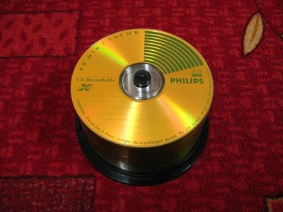 【頂級、經典、絕版】PHILIPS 16X CD-R黃金典藏版，超頂級雙白金，超高壽命，長期保存音樂資料專用，50片特價