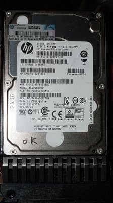 HP二手良品 SAS 300GB 2.5吋硬碟10K萬轉689287-001 300G EG0300FCSPH