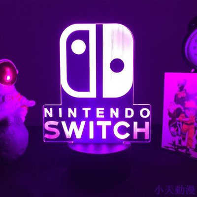 糖果小屋Nintendo switch Sign logo 丙烯酸雕像 LED 感應燈, 用於房間裝飾氛圍燈 3d 小夜燈