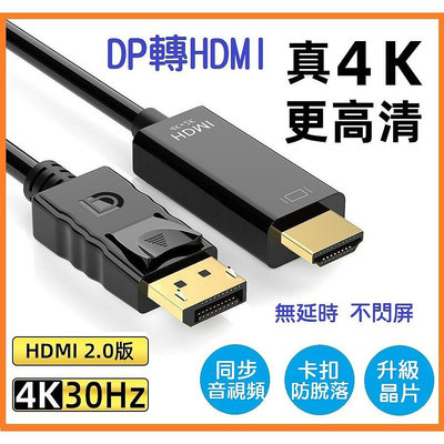 【現貨】1.8米 DisplayPort 轉 HDMI 轉接線 連接線 DP to HDMI 單向螢幕轉接線【晴沐居家日用】
